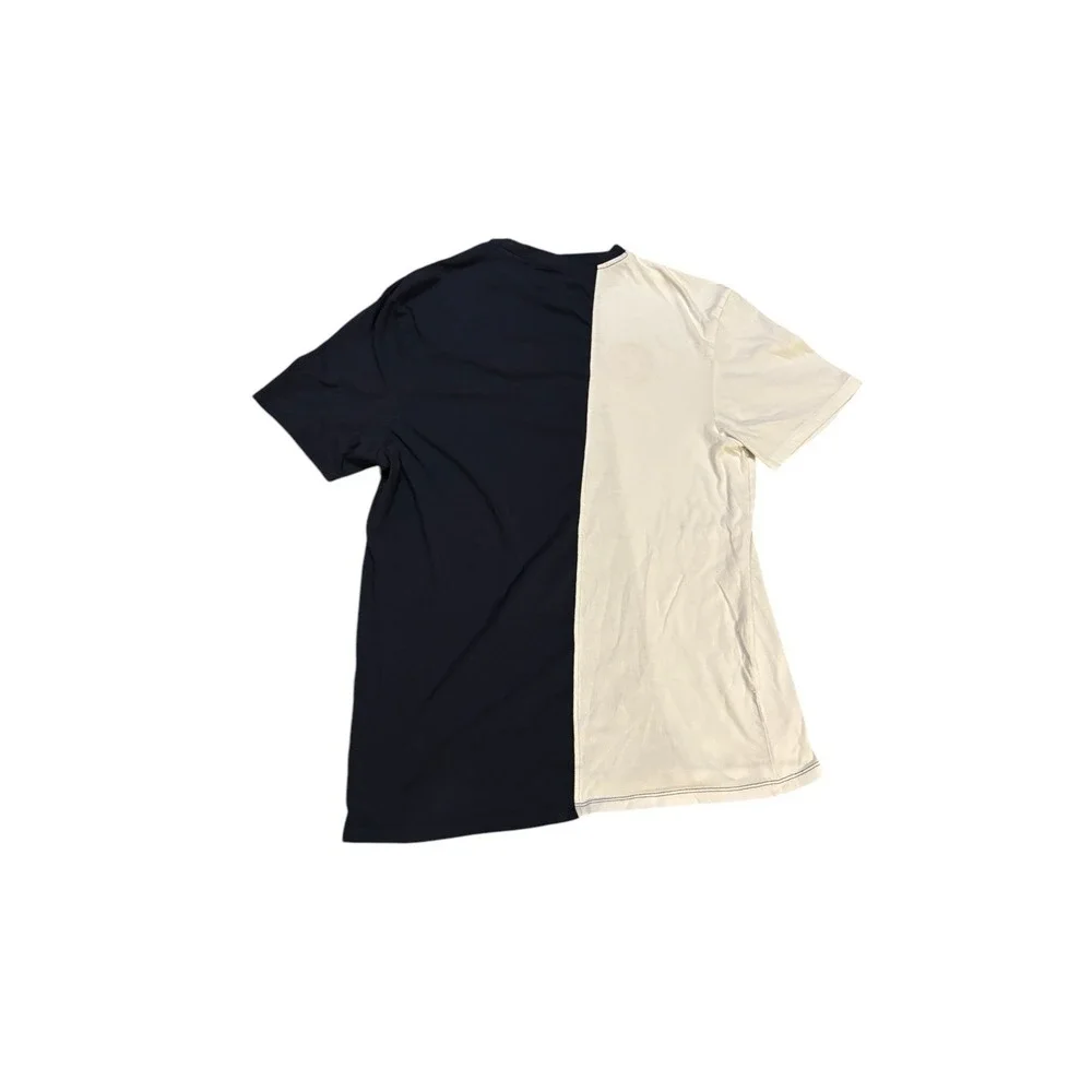 Guess Colorblock Graphic Tee White Blue Mens‎ Size Medium Spellout Embroidered - Picture 5 of 8